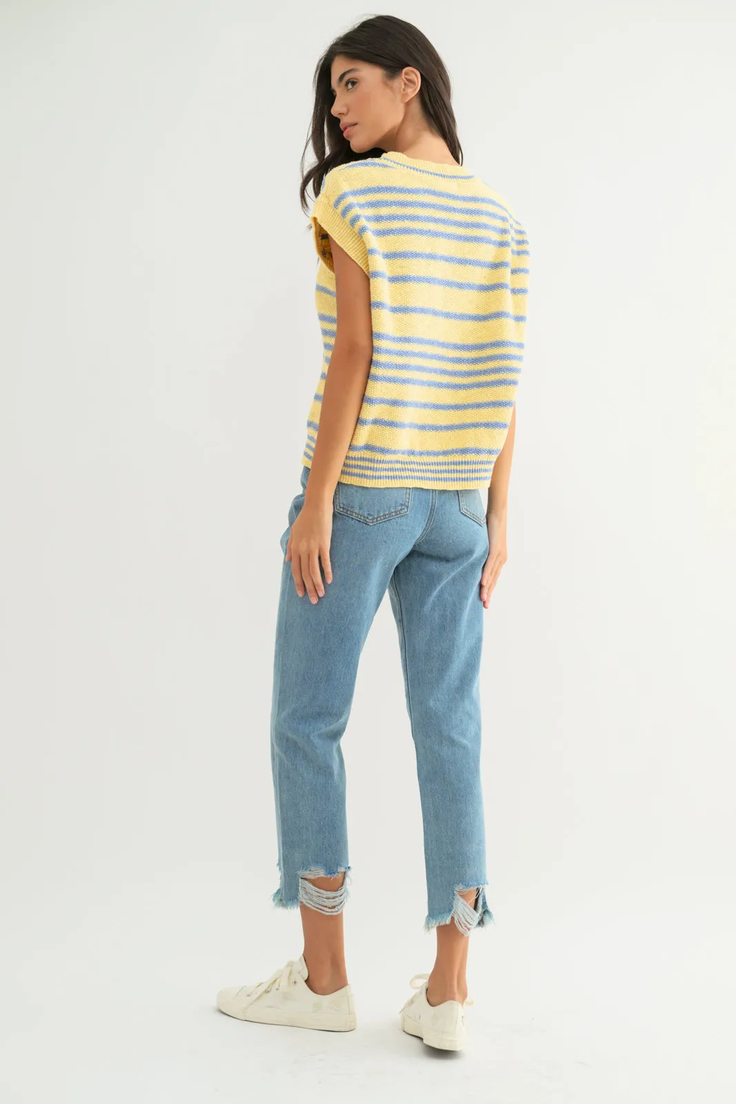 Ameila Knit Button Down Sweater Vest