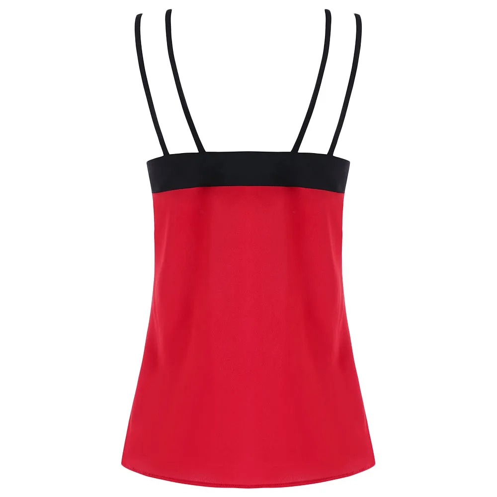 Backless Tank Top with Buttons