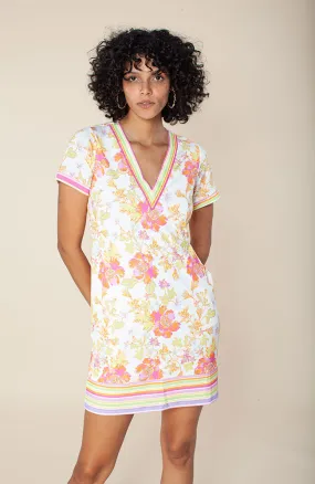 Beaded Floral Dress in Ivory