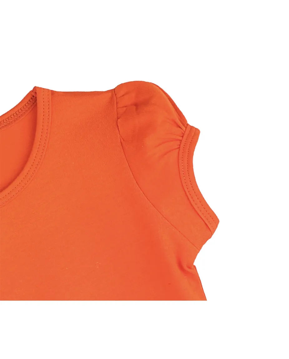 Big Girls Cotton Puff Sleeve Basic Crewneck T-Shirt