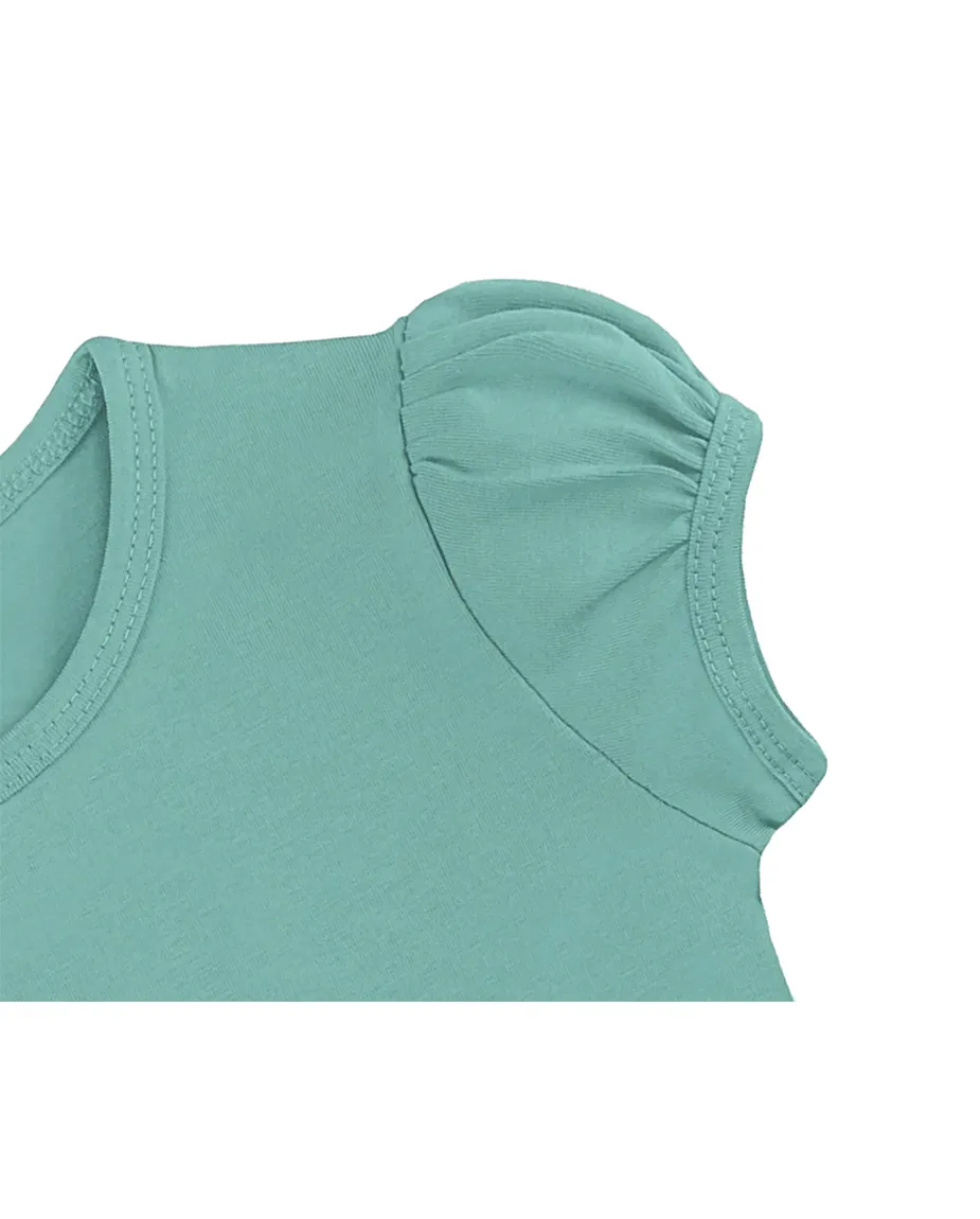 Big Girls Cotton Puff Sleeve Basic Crewneck T-Shirt