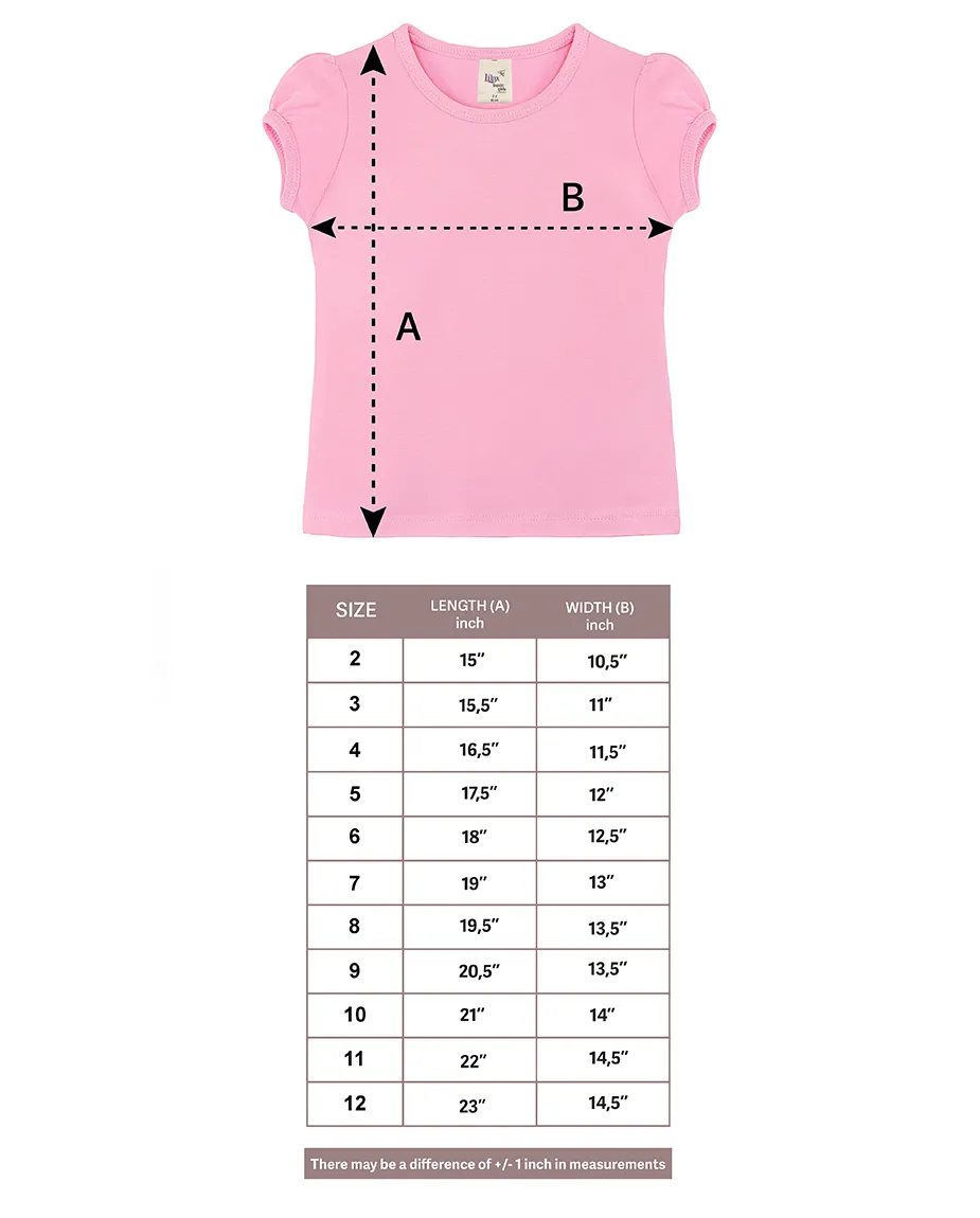 Big Girls Cotton Puff Sleeve Basic Crewneck T-Shirt