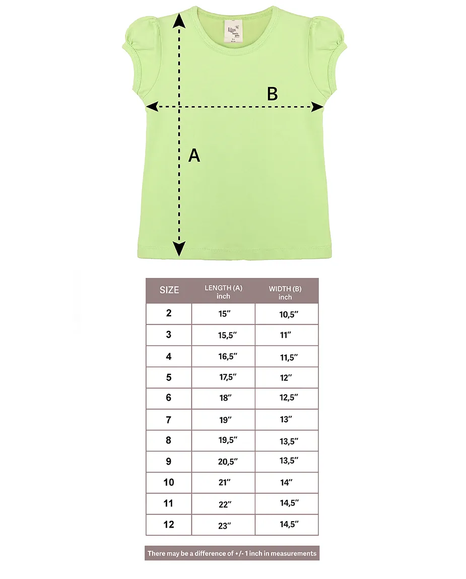Big Girls Cotton Puff Sleeve Basic Crewneck T-Shirt