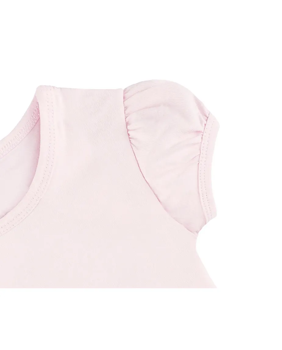 Big Girls Cotton Puff Sleeve Basic Crewneck T-Shirt
