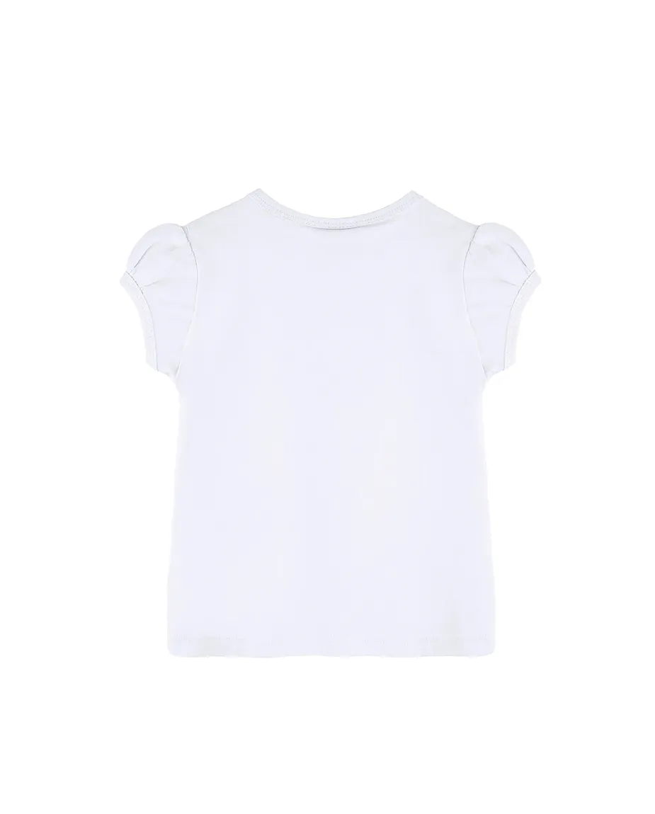Big Girls Cotton Puff Sleeve Basic Crewneck T-Shirt