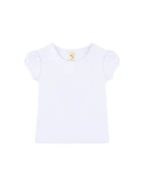 Big Girls Cotton Puff Sleeve Basic Crewneck T-Shirt