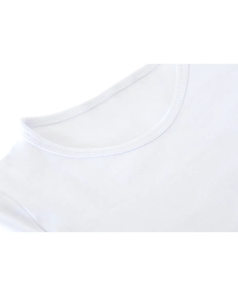 Big Girls Cotton Puff Sleeve Basic Crewneck T-Shirt