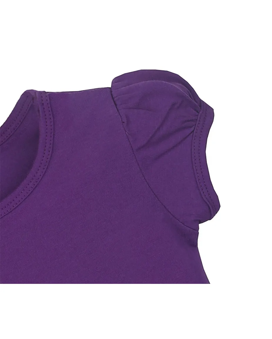Big Girls Cotton Puff Sleeve Basic Crewneck T-Shirt