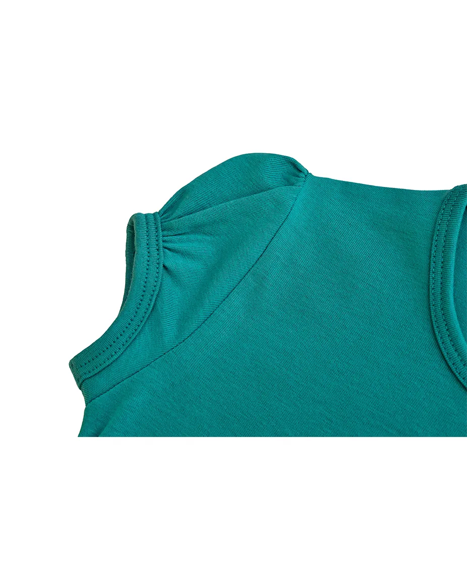 Big Girls Cotton Puff Sleeve Basic Crewneck T-Shirt