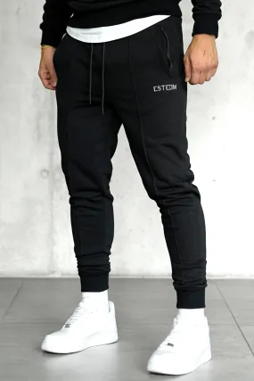 BLACK BASIC SWEATPANTS
