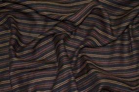 Black, Brown, and Gold Striped Linen