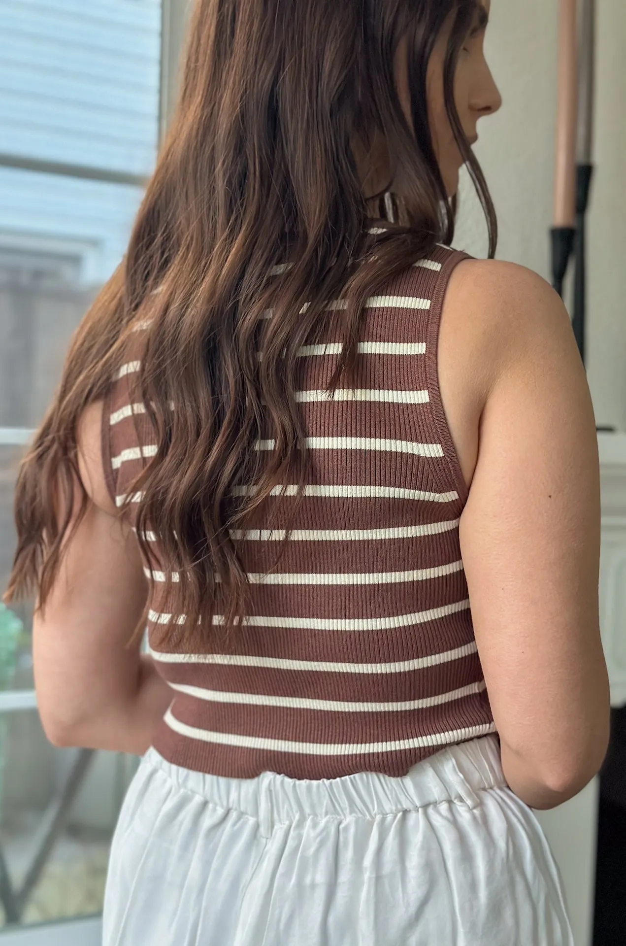 Brown Stripe Tank