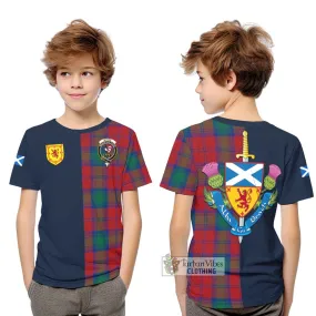 Byres (Byses) Tartan Kid T-Shirt Alba with Scottish Lion Royal Arm Half Style