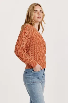 CLAUDIA SWEATER PUMPKIN ACID WASH
