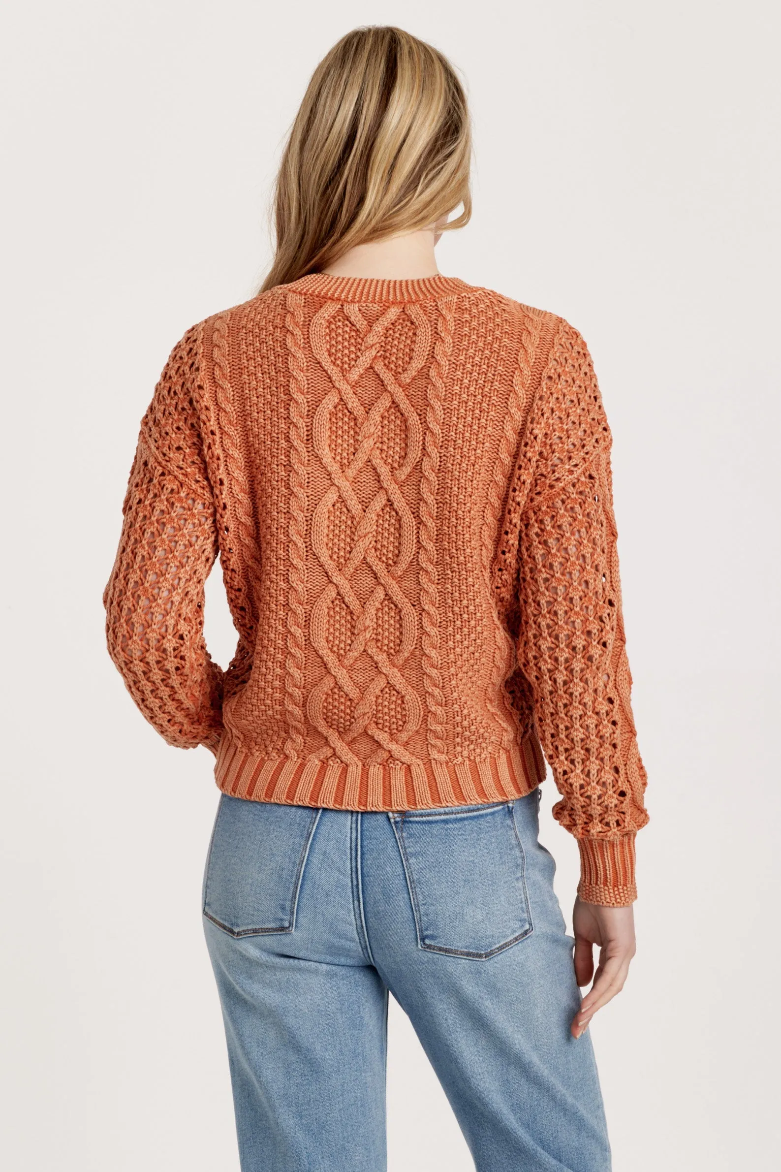 CLAUDIA SWEATER PUMPKIN ACID WASH