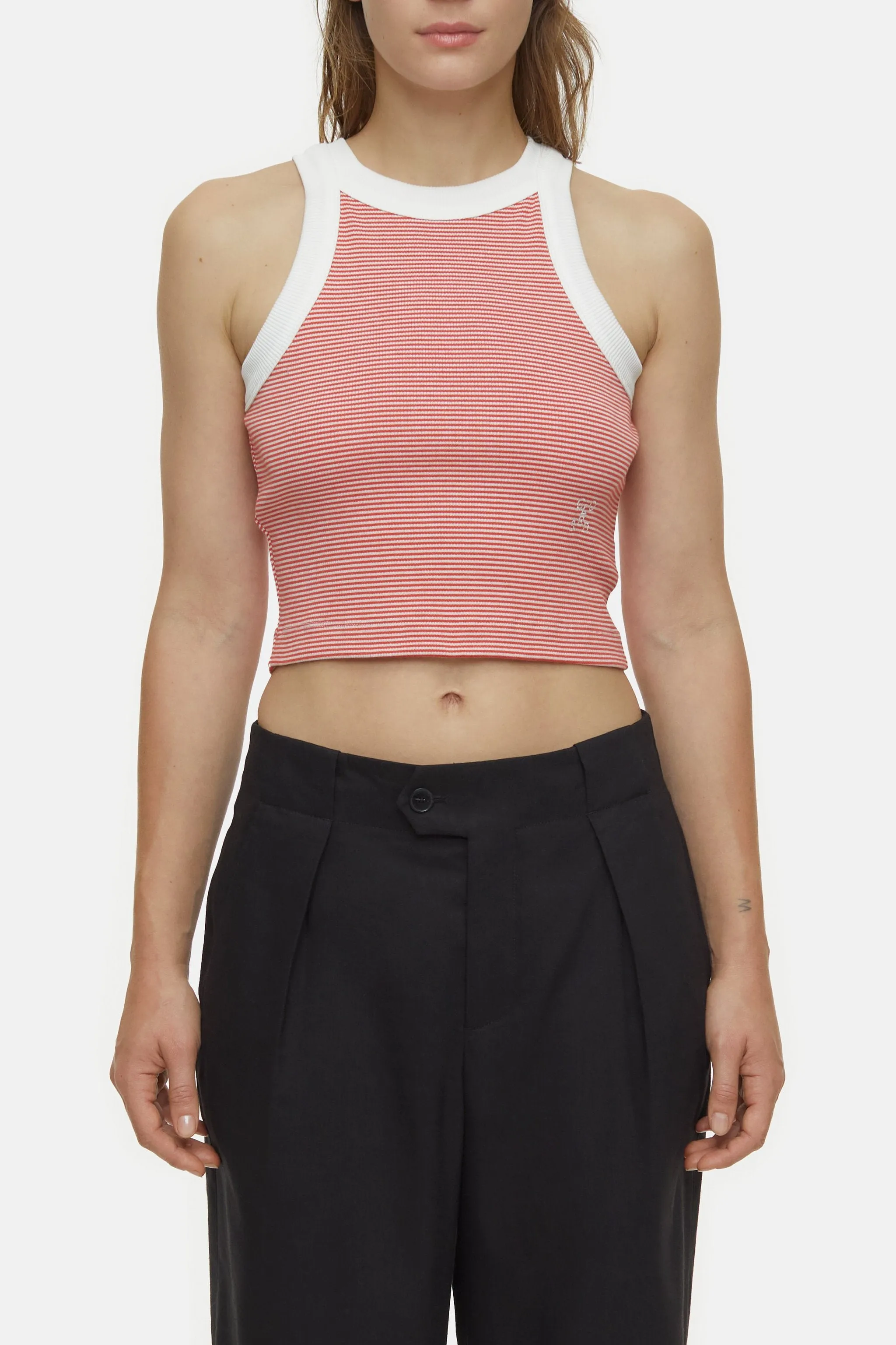 CLOSED WOMENS CROPPED RACER TOP - 2 COLORS