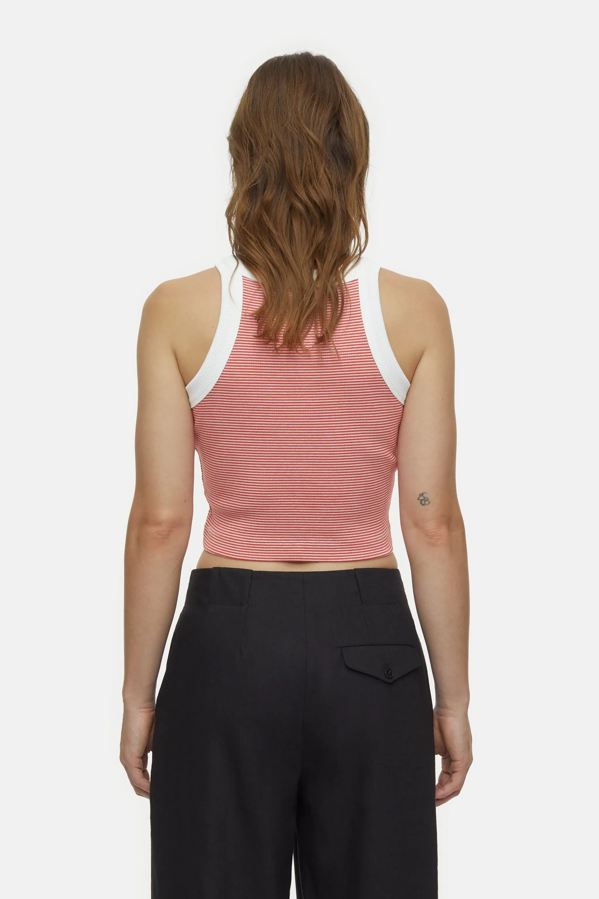 CLOSED WOMENS CROPPED RACER TOP - 2 COLORS