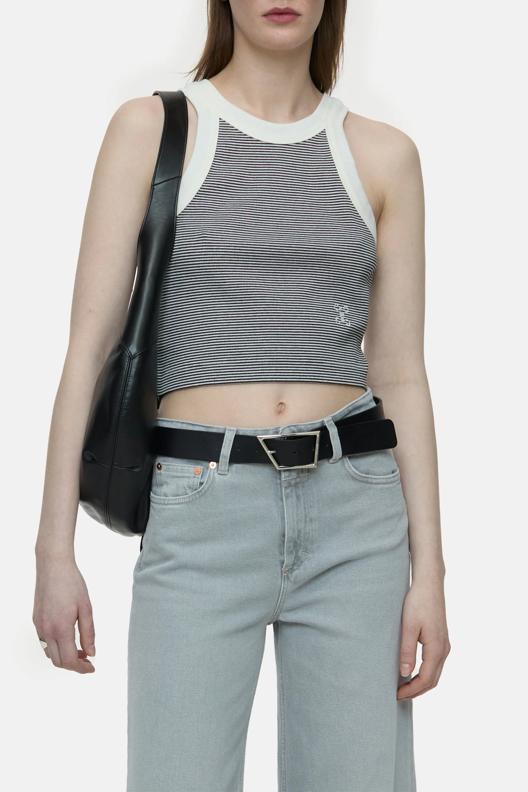 CLOSED WOMENS CROPPED RACER TOP - 2 COLORS
