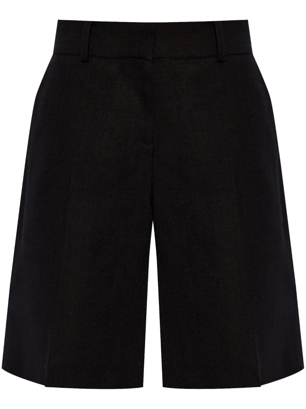 concealed-fastening knee-length shorts