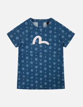 Daruma and Seagull Print Sweatpants