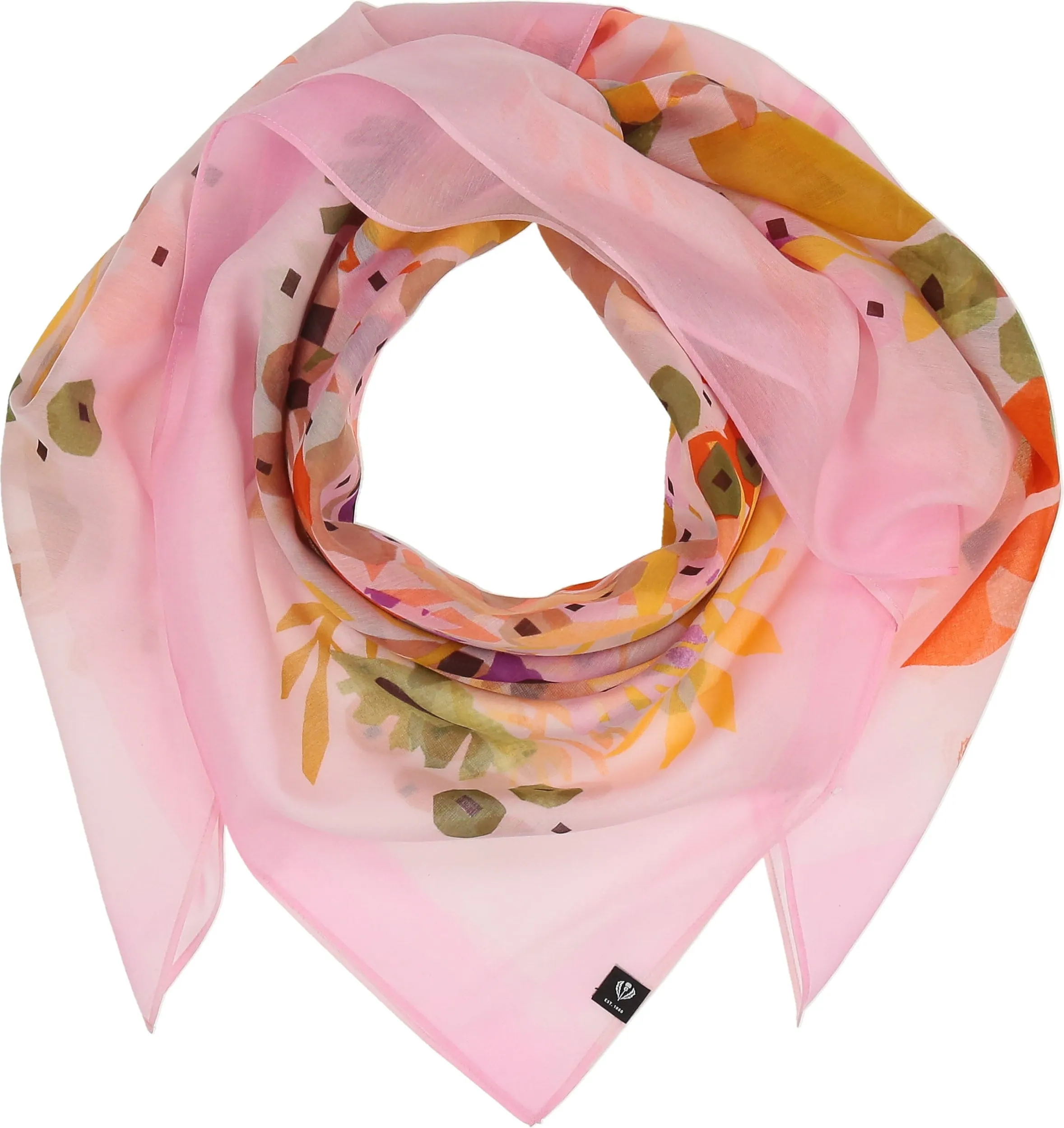 Floral Artistry Cotton Silk Square