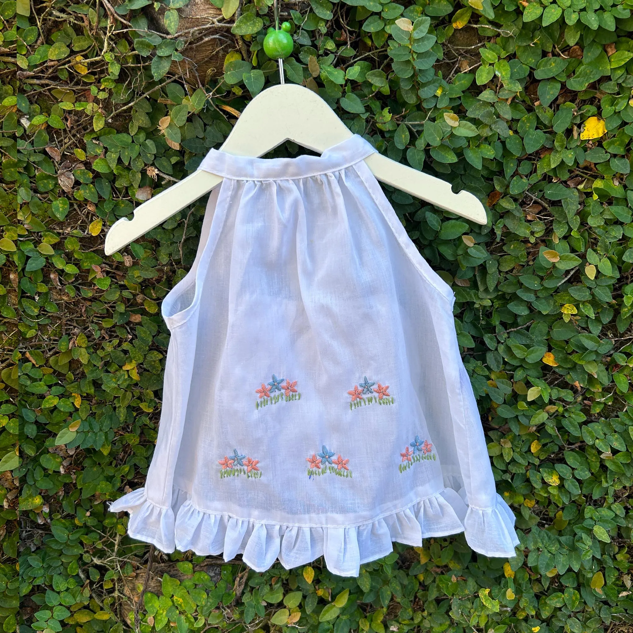 Fluffy White Embroidered Dress