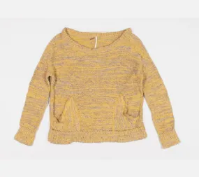 Free People Falling Star Pull Over Pocket Sweater Size S