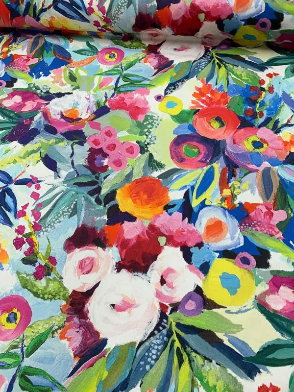 Garden Floral Stretch Printed Cotton - Multicolor