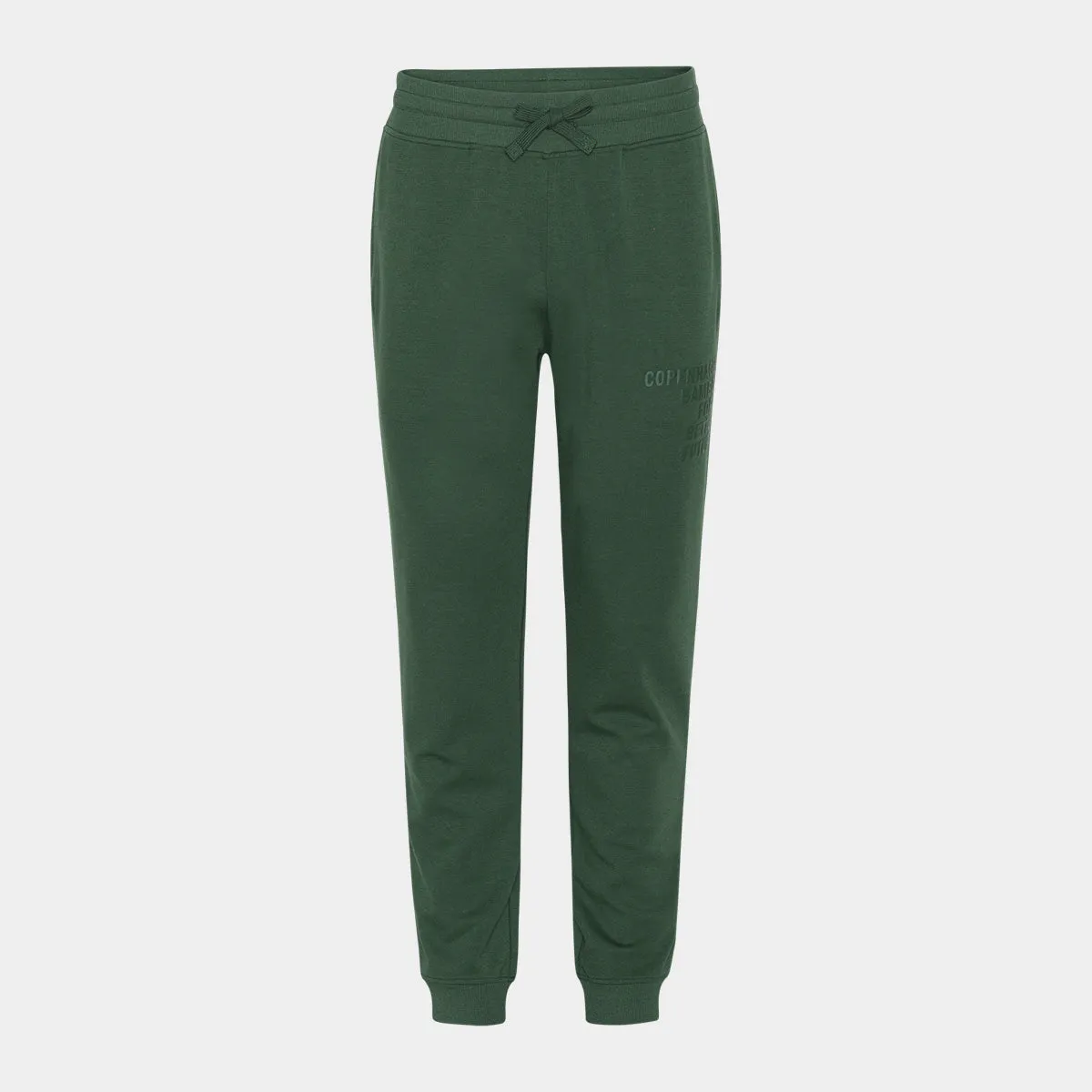 Grønne bambus sweatpants med logo