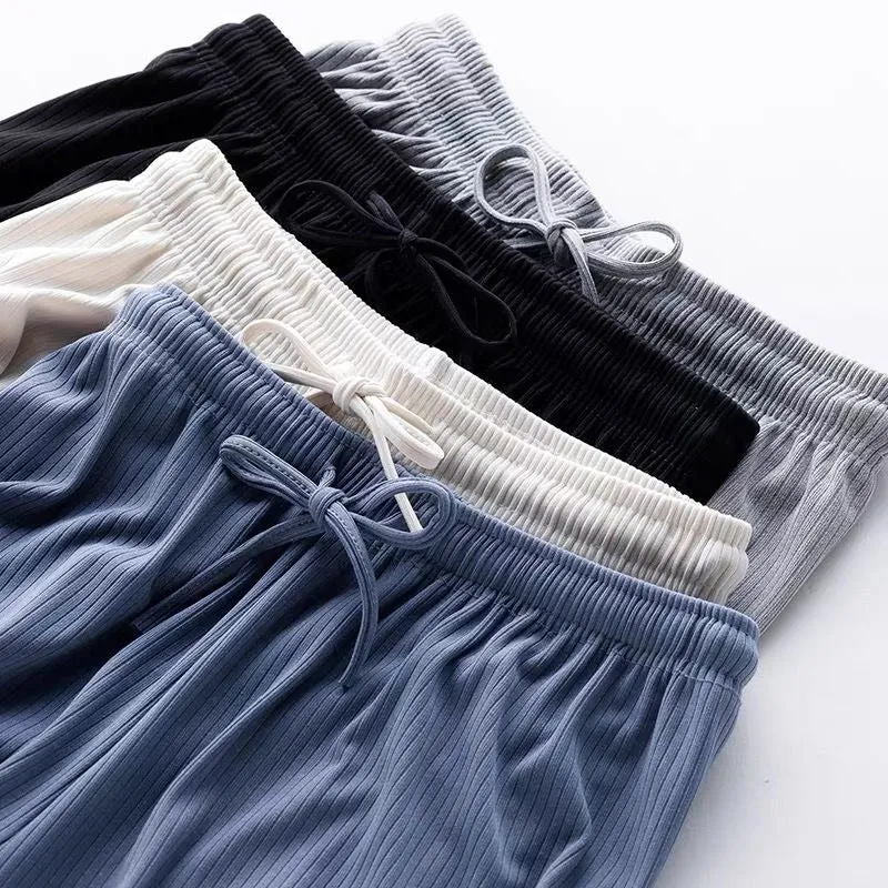 Ice Silk Wide Leg Trousers For Women