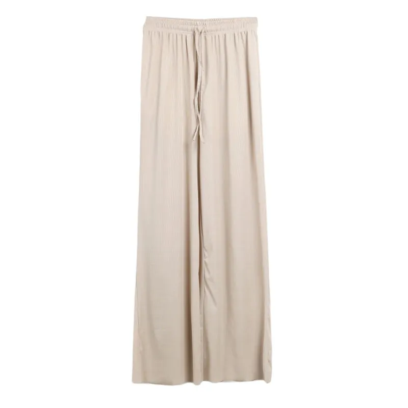 Ice Silk Wide Leg Trousers For Women