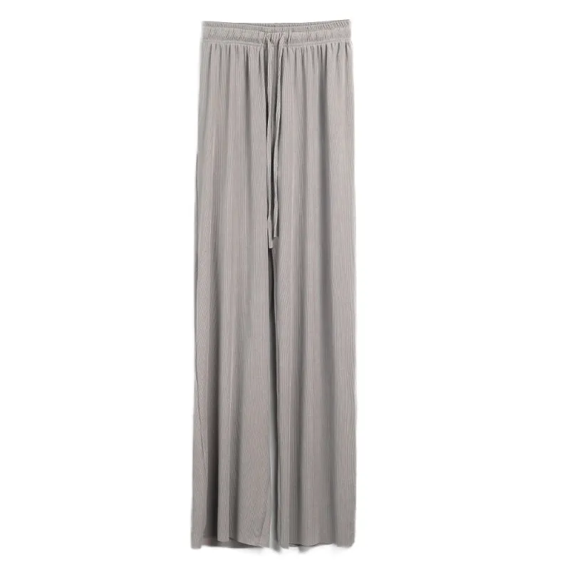 Ice Silk Wide Leg Trousers For Women