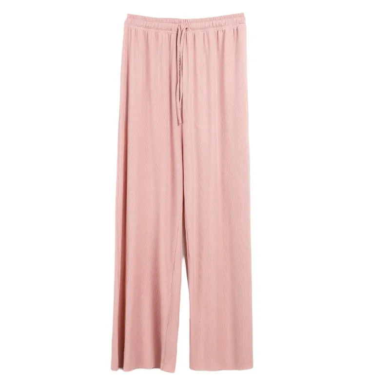 Ice Silk Wide Leg Trousers For Women