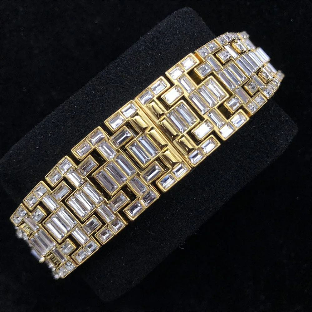 Iced Men's Mechanical Baguette Watch