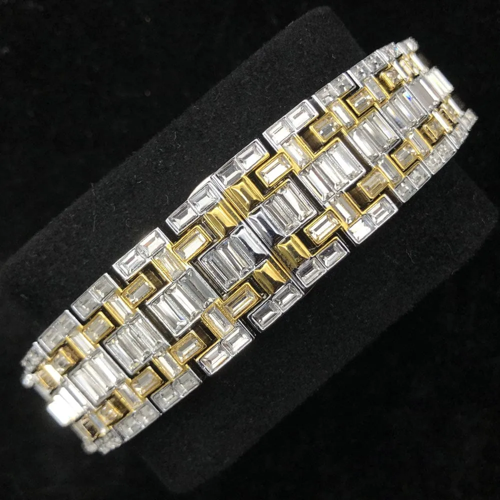 Iced Men's Mechanical Baguette Watch