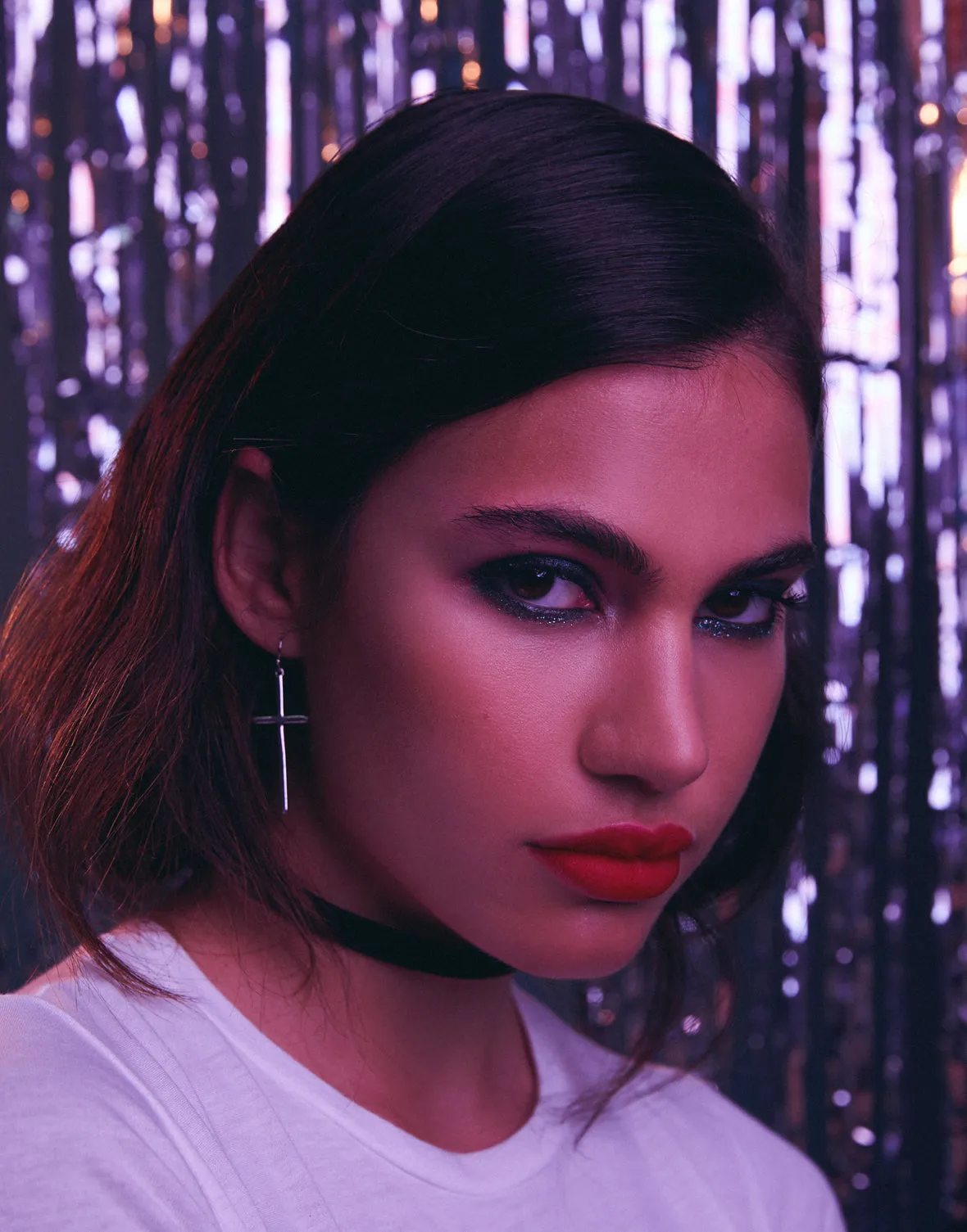 Minimal Cross Earrings
