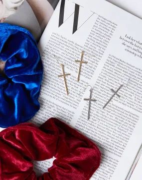 Minimal Cross Earrings
