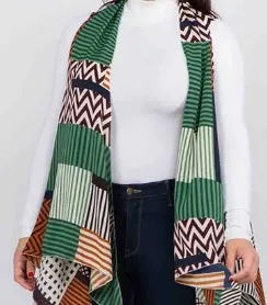 Misses  Geometric Vest Cover-Green Or Pink (Arriving In Stock: 11/22)