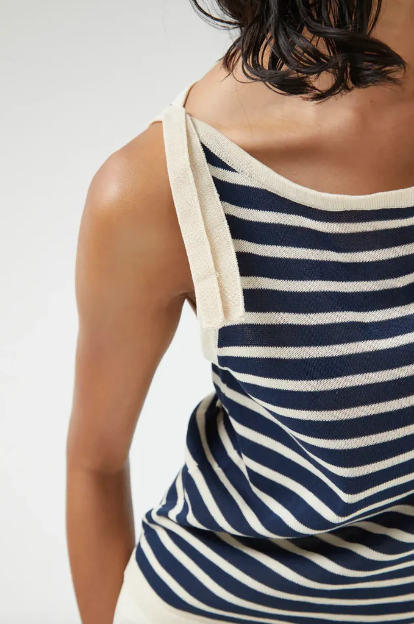 Nautical Stripe Knit Tank Top