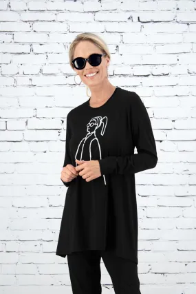 Paula Ryan Relaxed Swing Tunic With Print - Relaxed