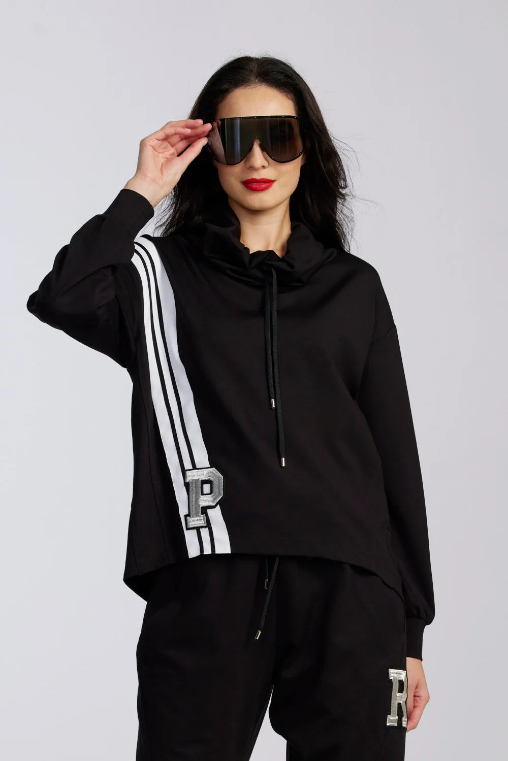 Paula Ryan Roma Cowl Neck Sweater - Black