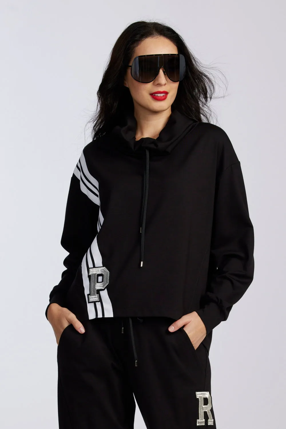 Paula Ryan Roma Cowl Neck Sweater - Black
