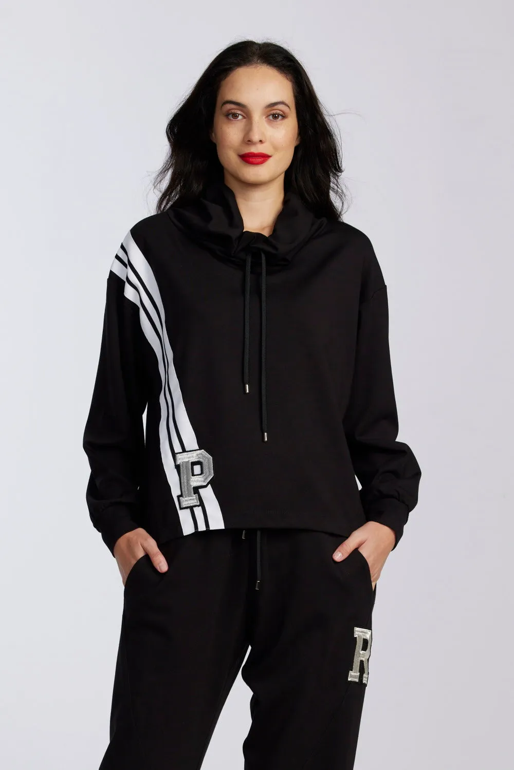 Paula Ryan Roma Cowl Neck Sweater - Black