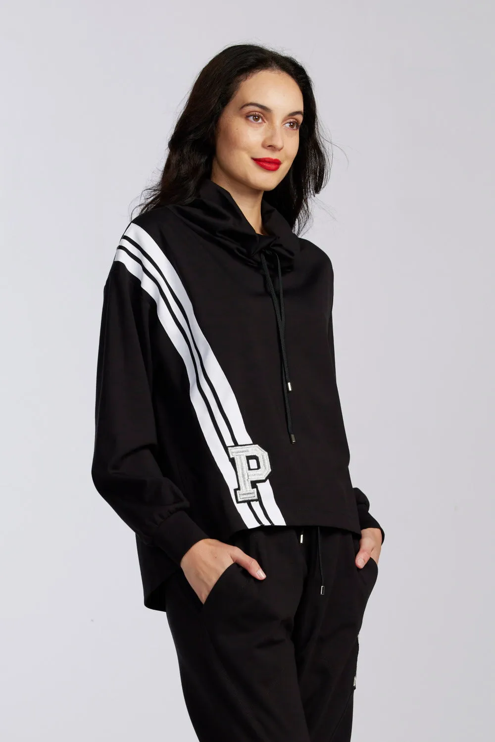 Paula Ryan Roma Cowl Neck Sweater - Black