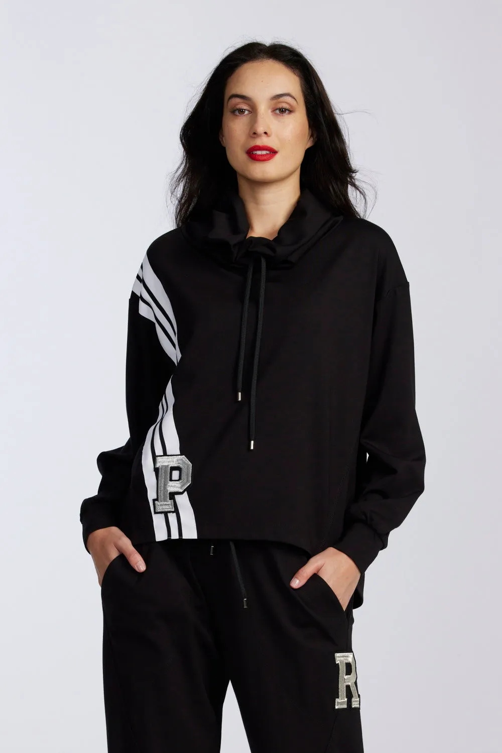 Paula Ryan Roma Cowl Neck Sweater - Black