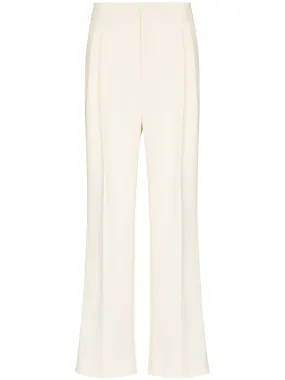 pleated high-waisted trousers