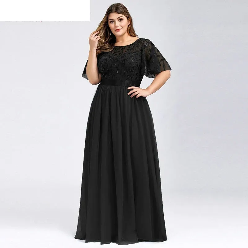 Plus Size Sequined Evening Dresses