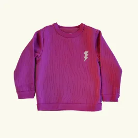 Quilted Bolt Crewneck Sweatshirt, Mystic