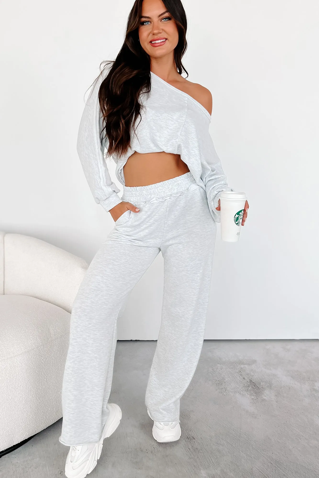 Rest & Recharge Boatneck Sweatshirt (Light Heather Grey)