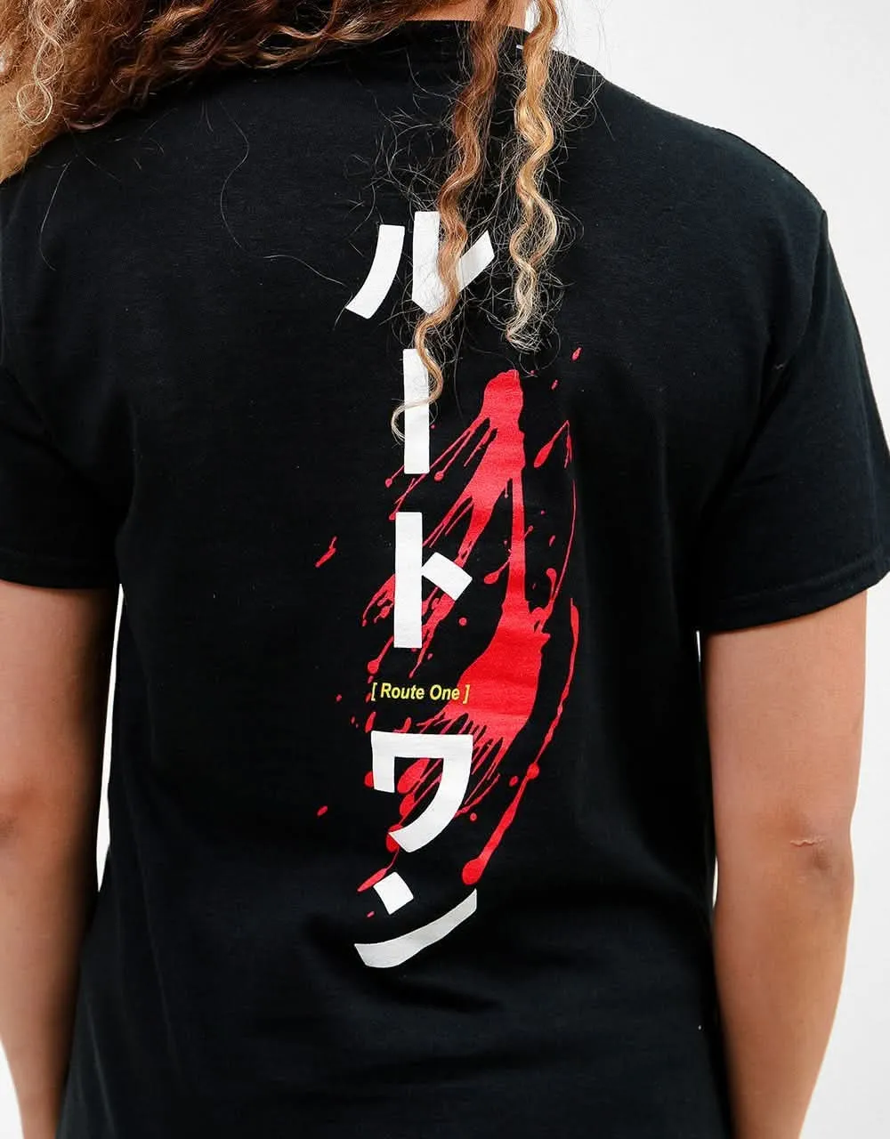 Route One Katakana T-Shirt - Black
